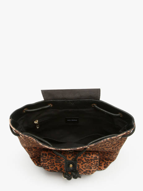 Rugzak Paul marius Zwart leopard BAROULEO ander zicht 3